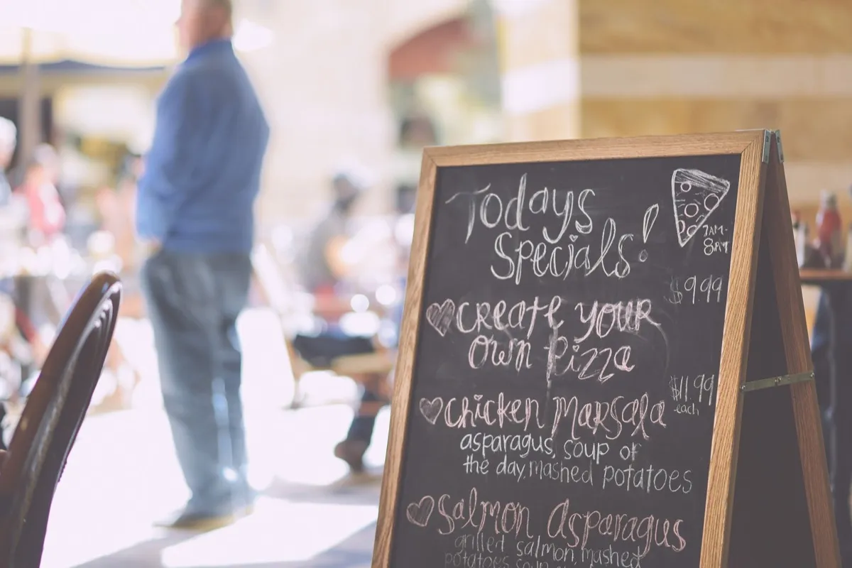 Menu for different dish reccomendations