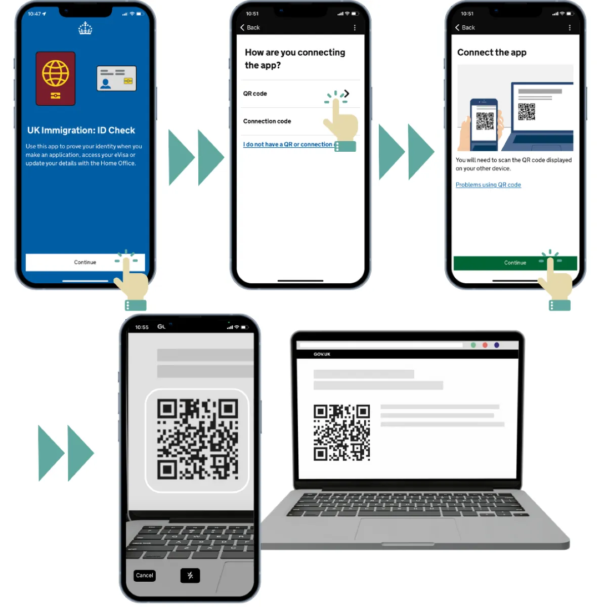 英國eVISA申請 - 手機APP操作 - UKVI QRcode驗證
